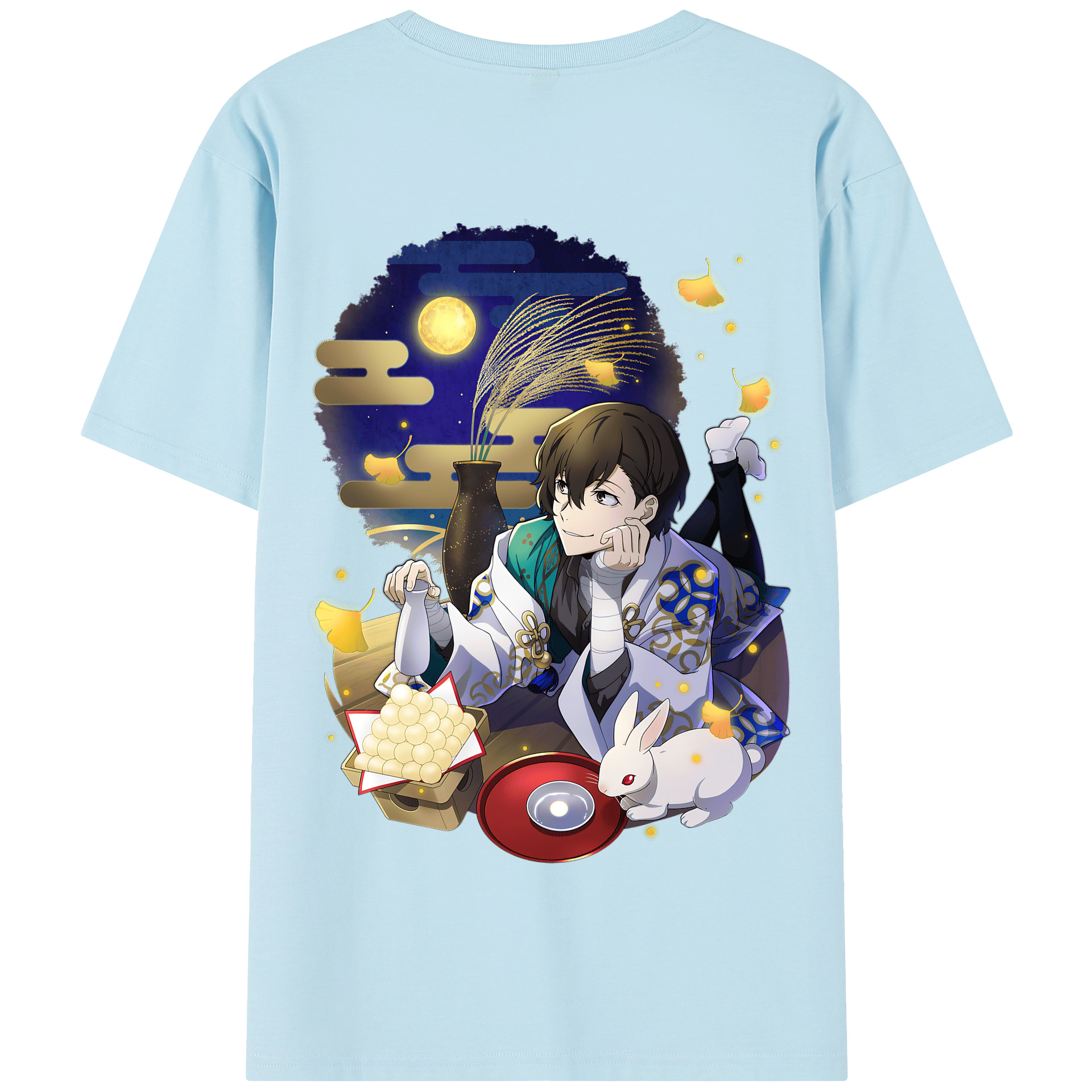 （画像用） 文豪ストレイドッグス Bungo Stray Dogs 綿100％半袖Tシャツ（背面プリント）